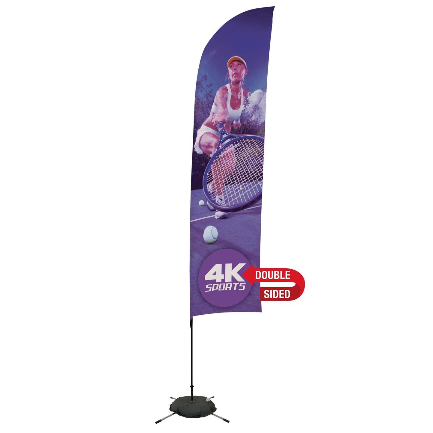 13' Streamline Blade Sail Sign Kit (Double-Sided with Scissor Base)