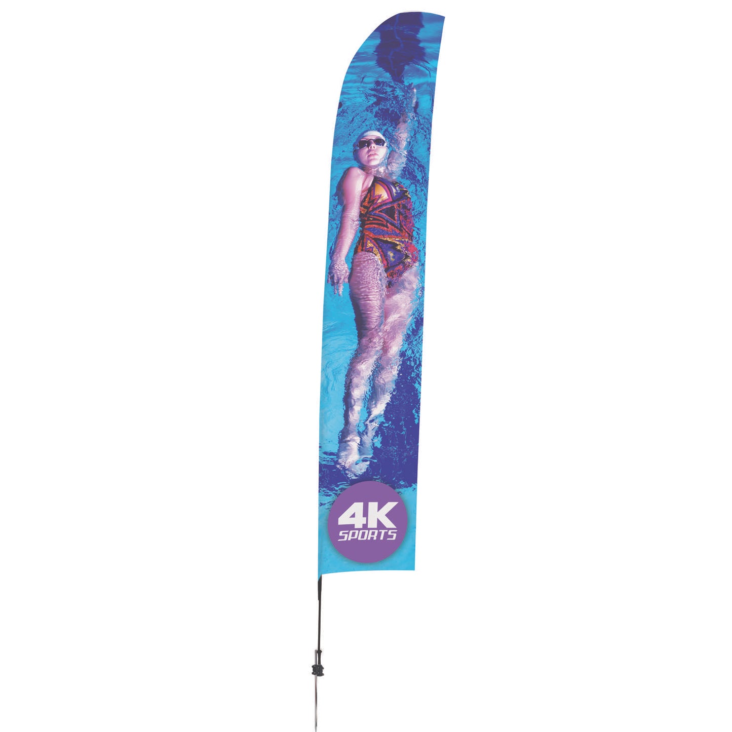 17' Streamline Blade Sail Sign Kit (Single-Sided with Ground Spike)