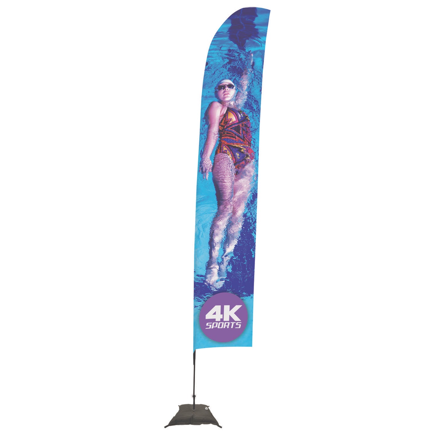 17' Streamline Blade Sail Sign Kit (Single-Sided with Scissor Base)