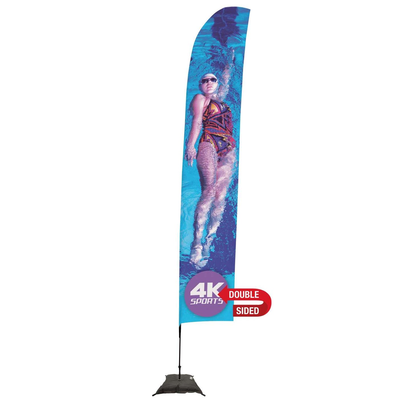 17' Streamline Blade Sail Sign Kit (Double-Sided with Scissor Base)