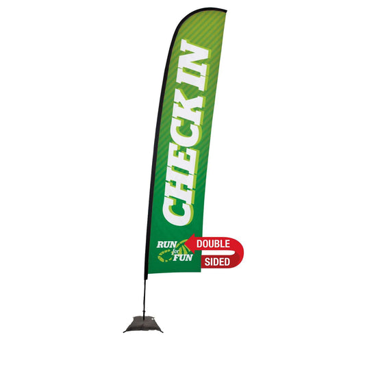 17' Premium Blade Sail Sign Kit (Double-Sided with Scissor Base)