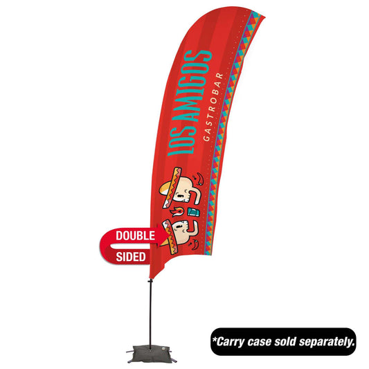 15' Value Razor Sail Sign Kit (Double-Sided with Cross Base)