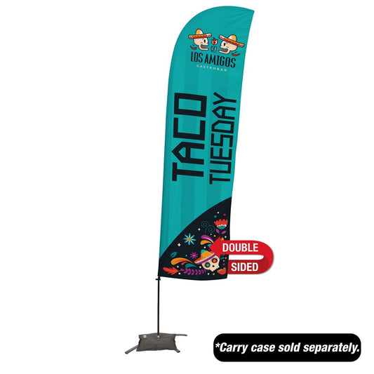 15' Value Blade Sail Sign Kit (Double-Sided with Cross Base)