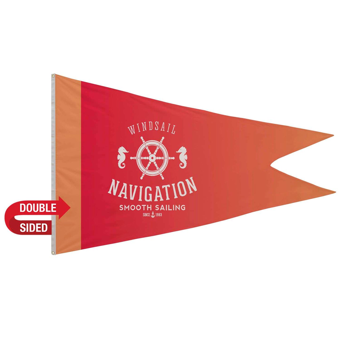 5' x 8' Polyester Burgee Flag Double-Sided