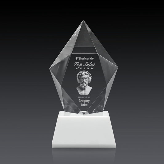 Devron 3D Award on Base - White
