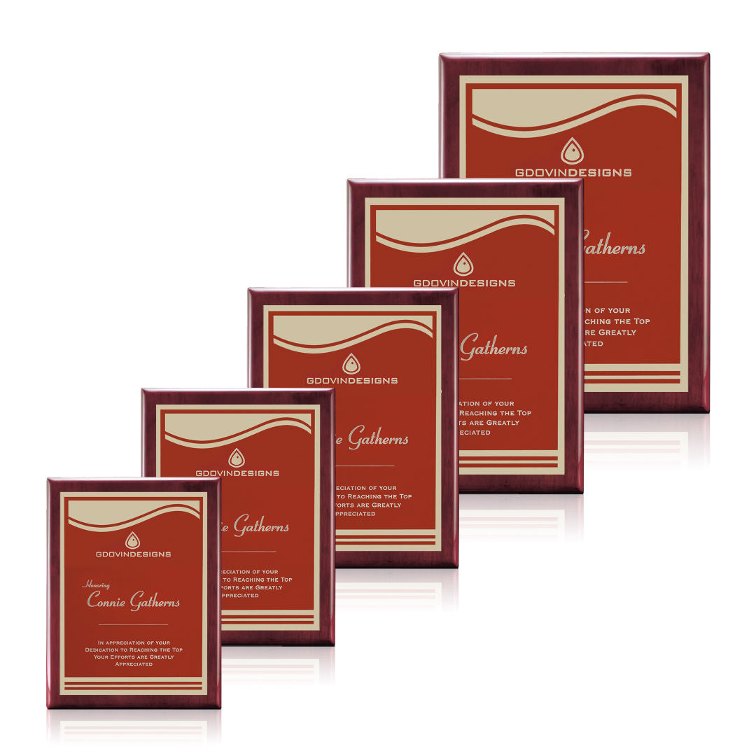 Oakleigh/Marietta Plaque - Rosewood/Red