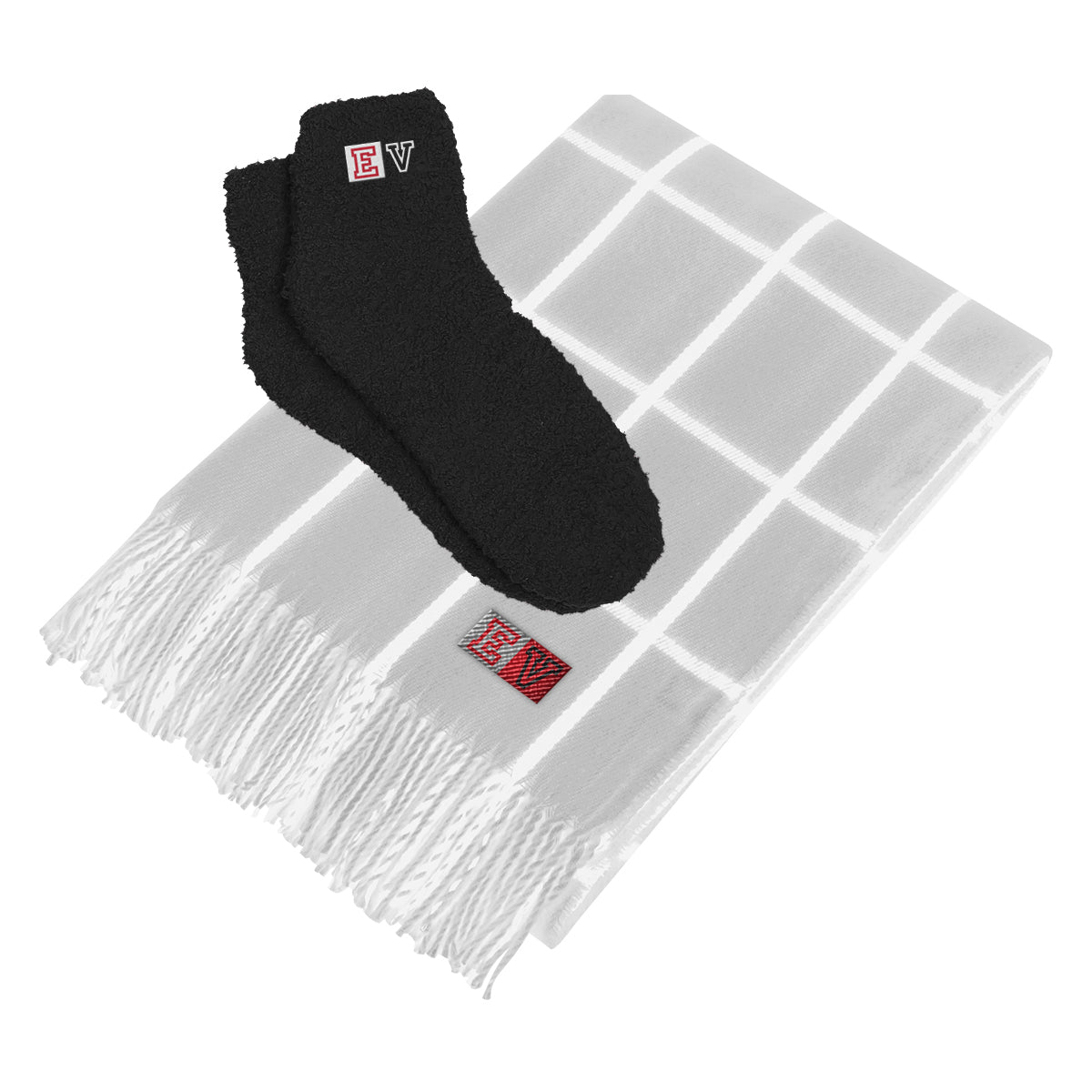 Charleston Throw & Fuzzy Socks Set