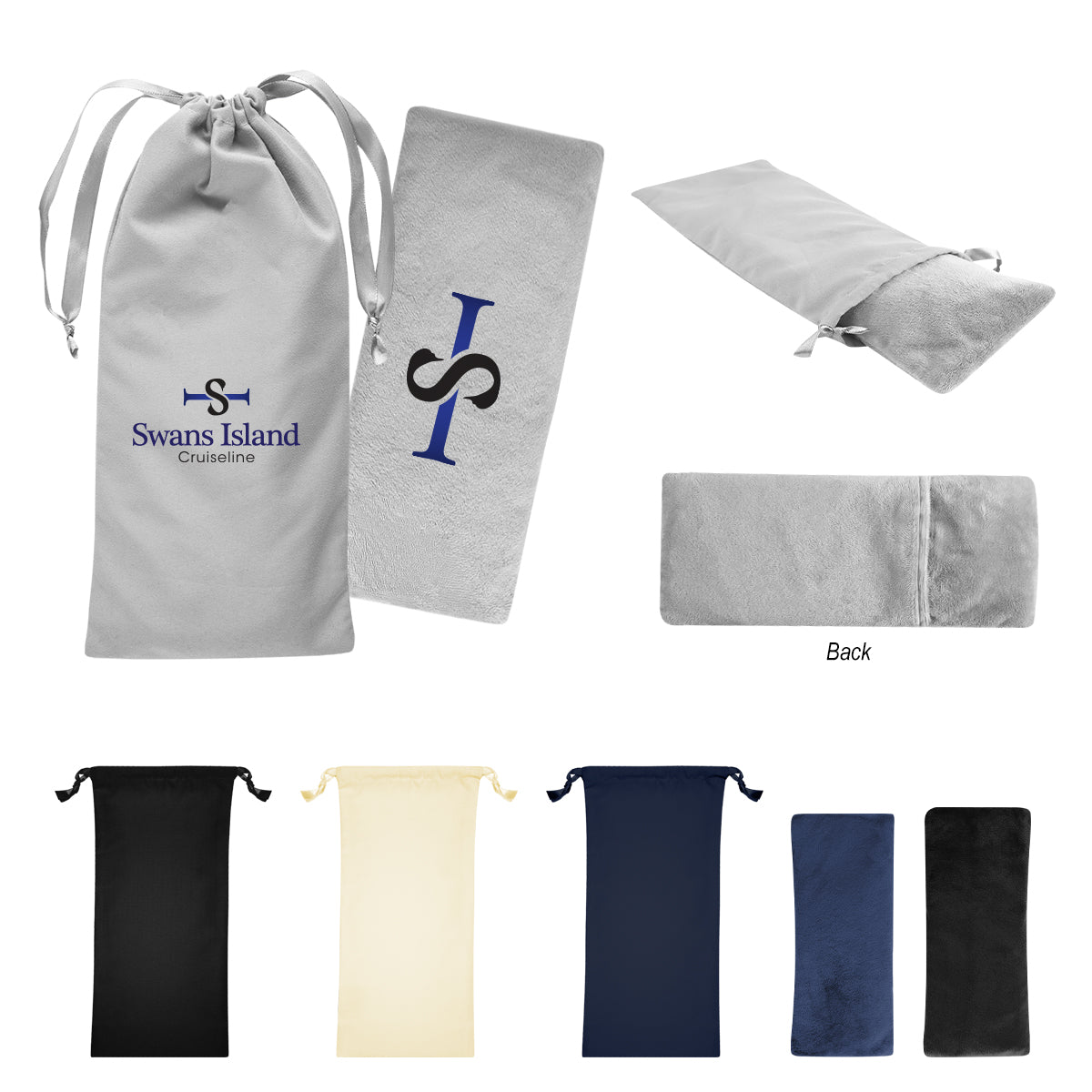Eye Pillow With Polyester Drawstring Pouch