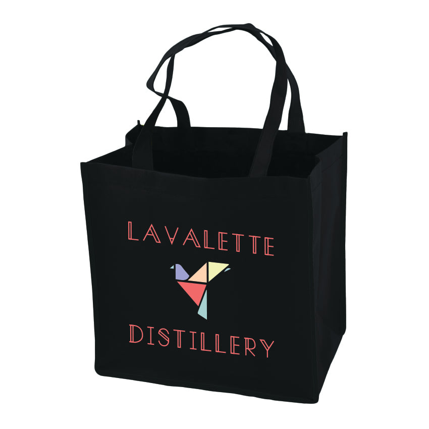 True® Non-Woven Grocery Tote - Black