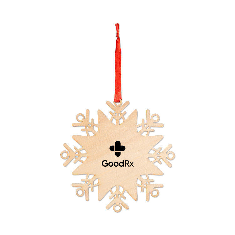 Wood Wooden Snowflake Ornament