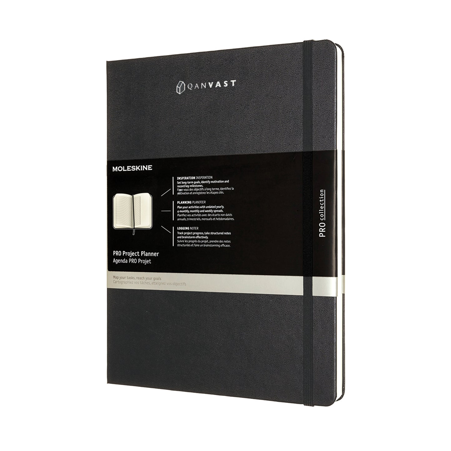Black Moleskine® Hard Cover Ruled XL Professional Project Planner