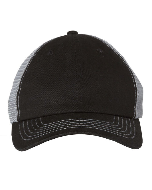 Contrast-Stitch Mesh-Back Cap - 3100