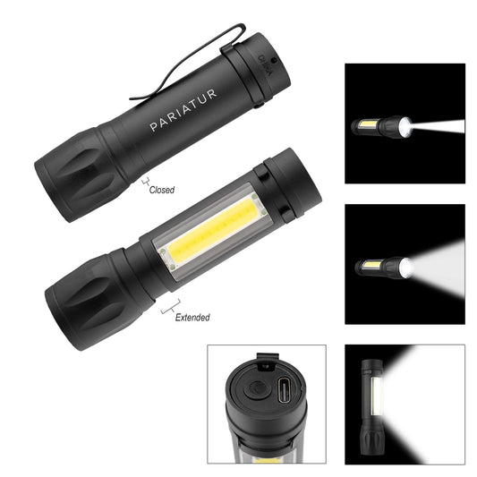 BLACK Torch Rechargeable Flashlight