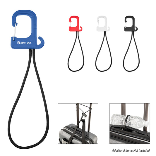 BLACK Stretch Cord Hook With Carabiner