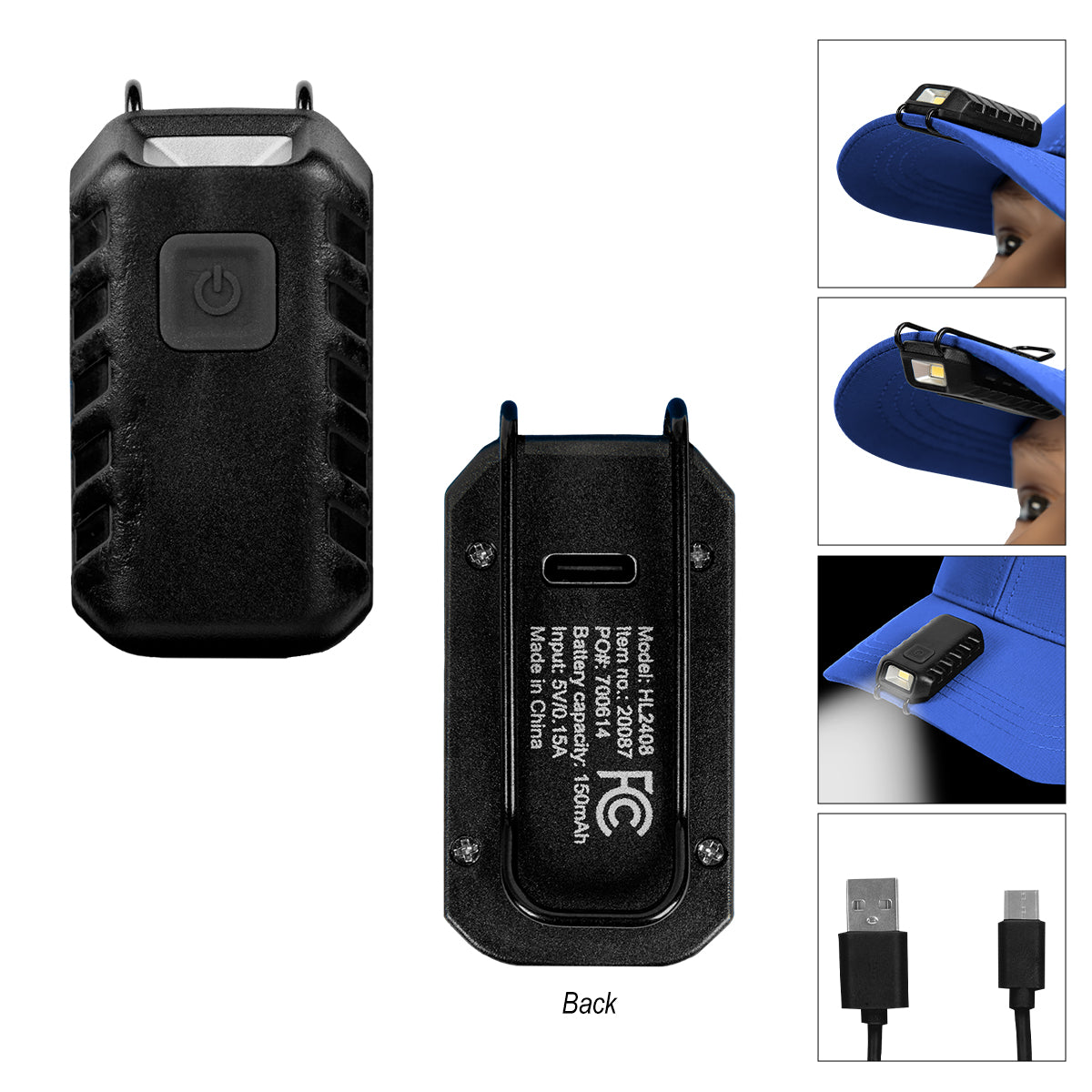 Rechargeable Cap Safety Light