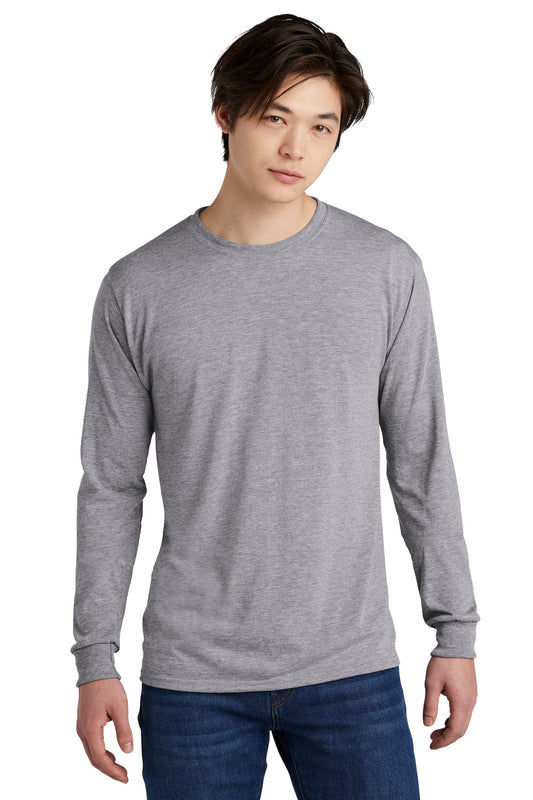 Front View of AthlHthr Jerzees Dri-Power 100% Polyester Long Sleeve T-Shirt 21LS - S