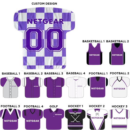 Baseball 1 22" X 23" Jersey Shaped Fitness Towel