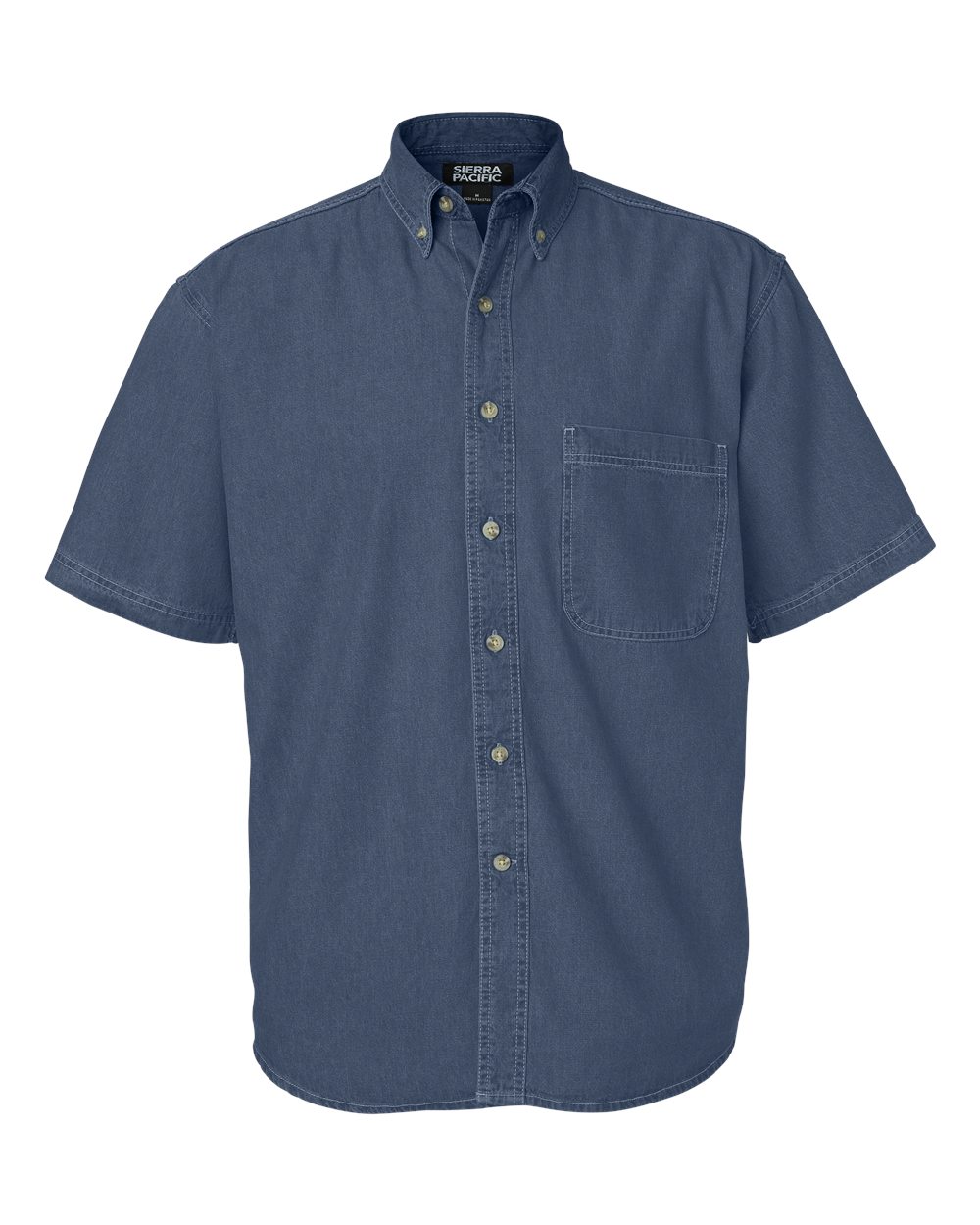 Men's Denim Short Sleeve Shirt - 0211