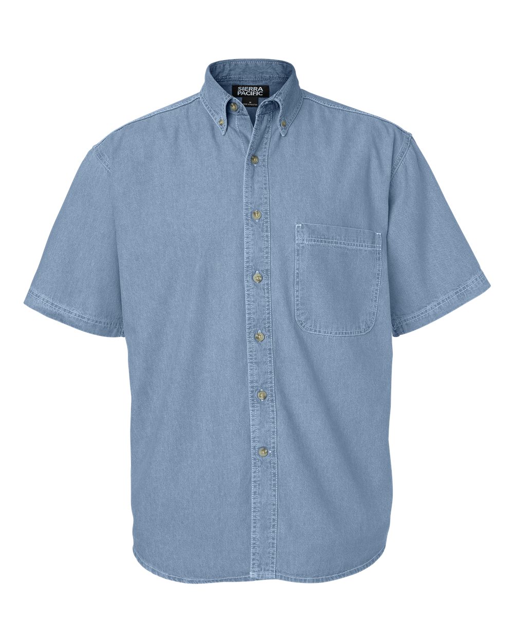 Men's Denim Short Sleeve Shirt - 0211