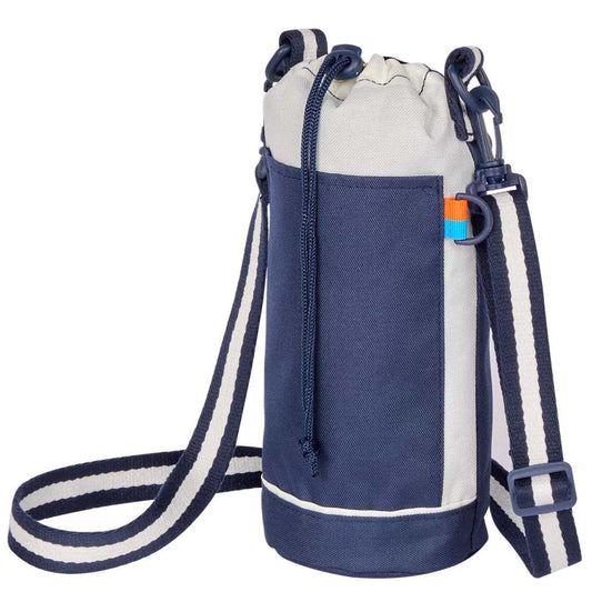 Front View of Blue Retro Sport Recycled Bottle Sling