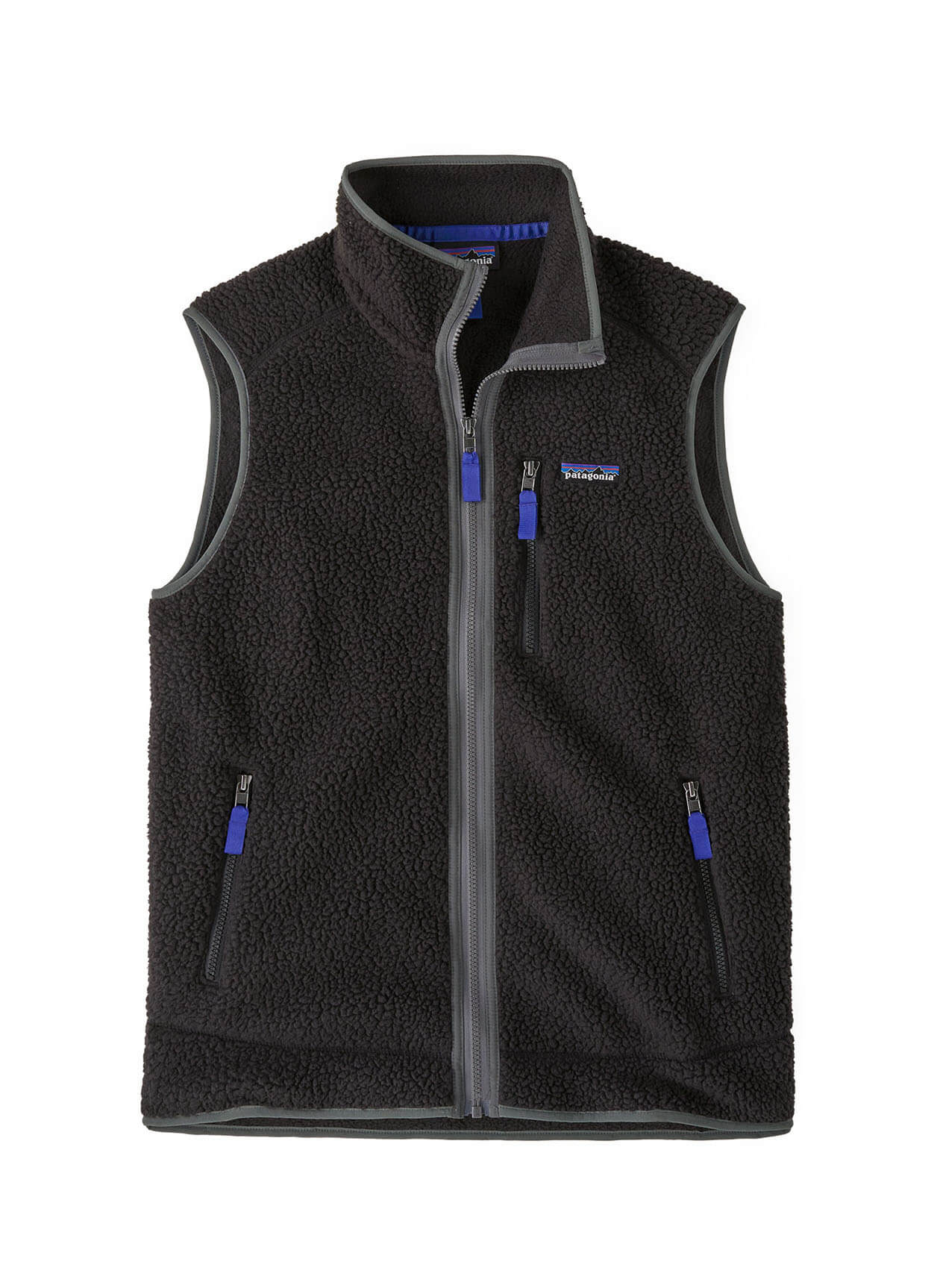 Patagonia Men's Retro Pile Vest - Pelican w/Smolder Blue - XS