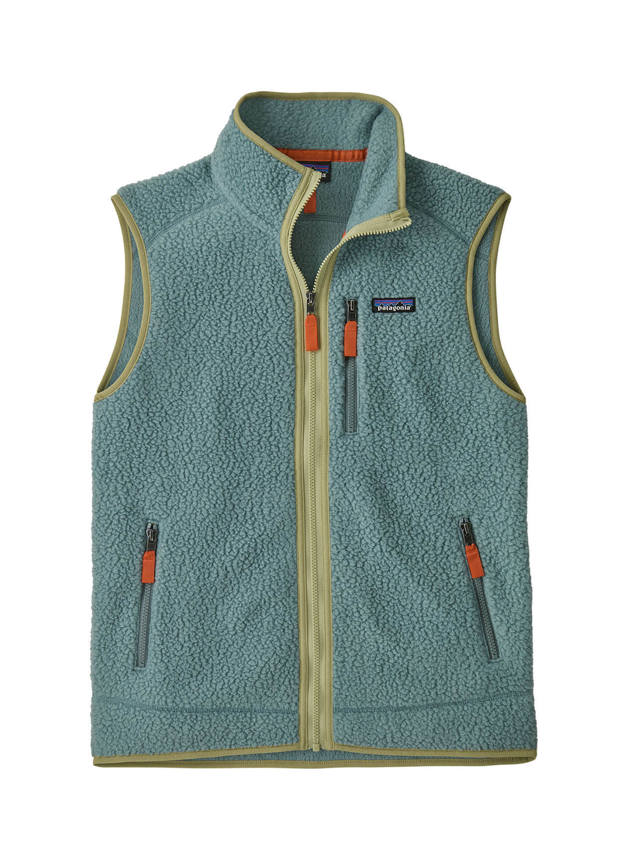 Patagonia Men's Retro Pile Vest - Pelican w/Smolder Blue - XS