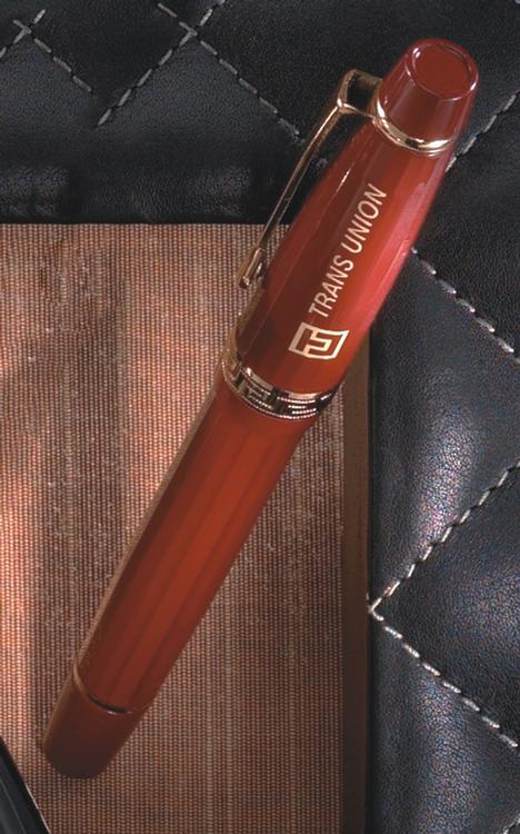 *CLOSEOUT* BURGANDY Rollerball Pen With Screw Off Cap