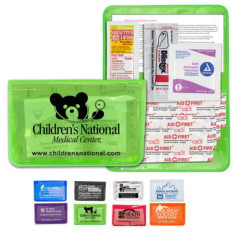 Trans Red "SUN-IS-FUN" 8 Piece Sun Relief First Aid Kit