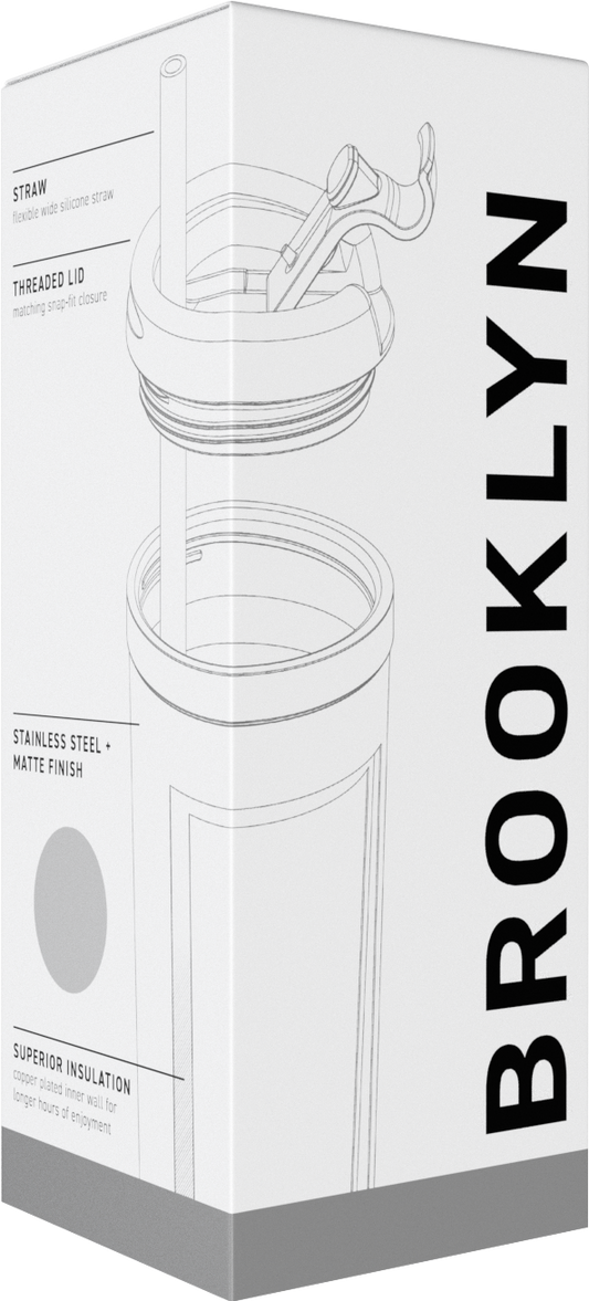 matte black 24 oz brooklyn