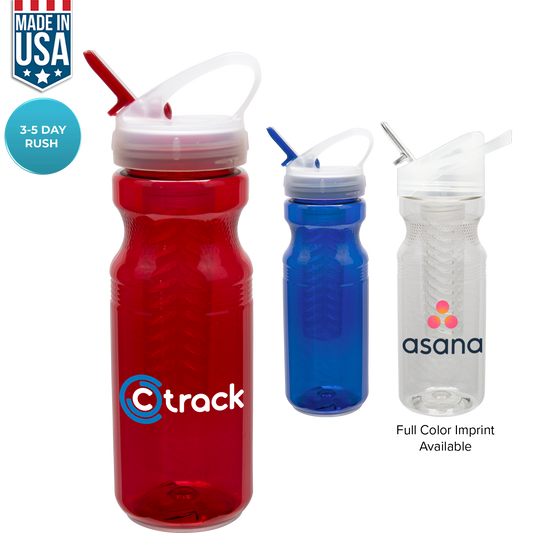 Blue 24 Oz Polyclear Fruit Fusion Water Bottle