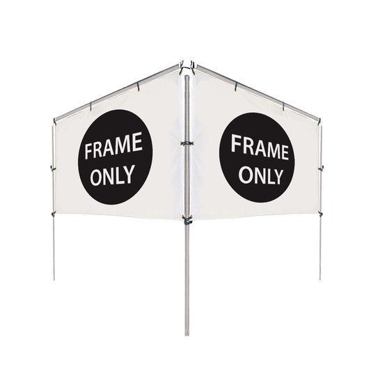 10'W x 5'H In-Ground Banner Hardware – V-Shape Banner