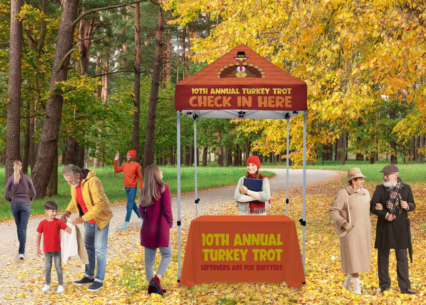 5' Economy Tent Kit (Dye Sub Full-Color Full-Bleed)