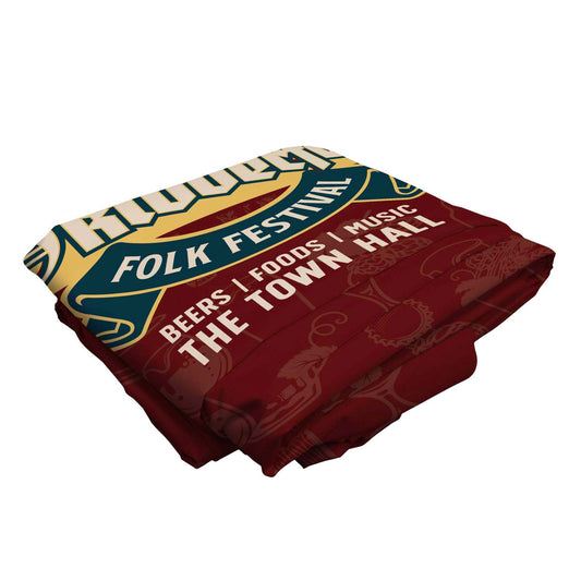 32"H x 77.5"W Pop-Up Table Fitted Dye Sub Throw