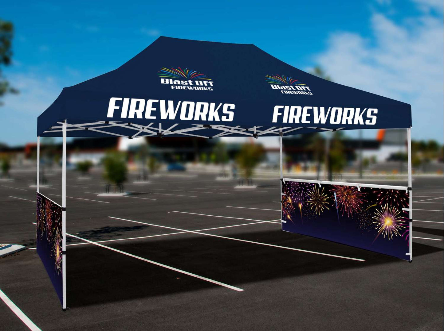 10' Premium Tent Half Wall Kit UV-Printed Double-Sided