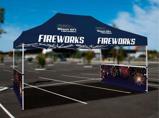 10' Premium Tent Half Wall Kit UV-Printed Double-Sided