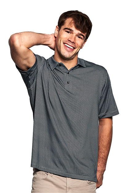 Black/Grey Vansport Pro Eagle Polo - S