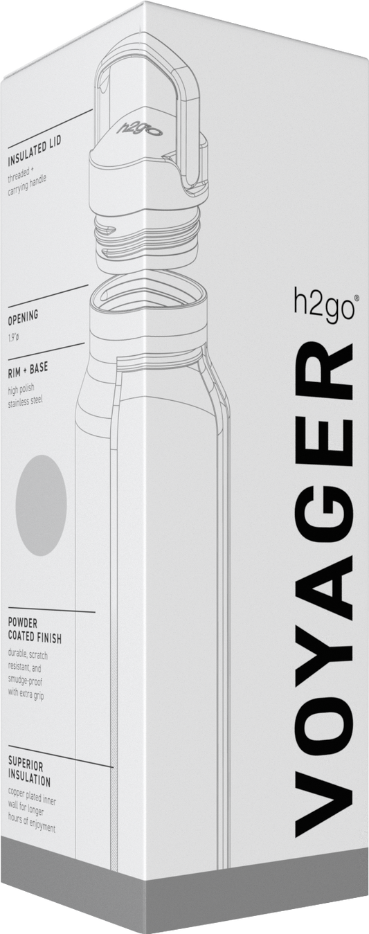matte white 25 oz h2go voyager