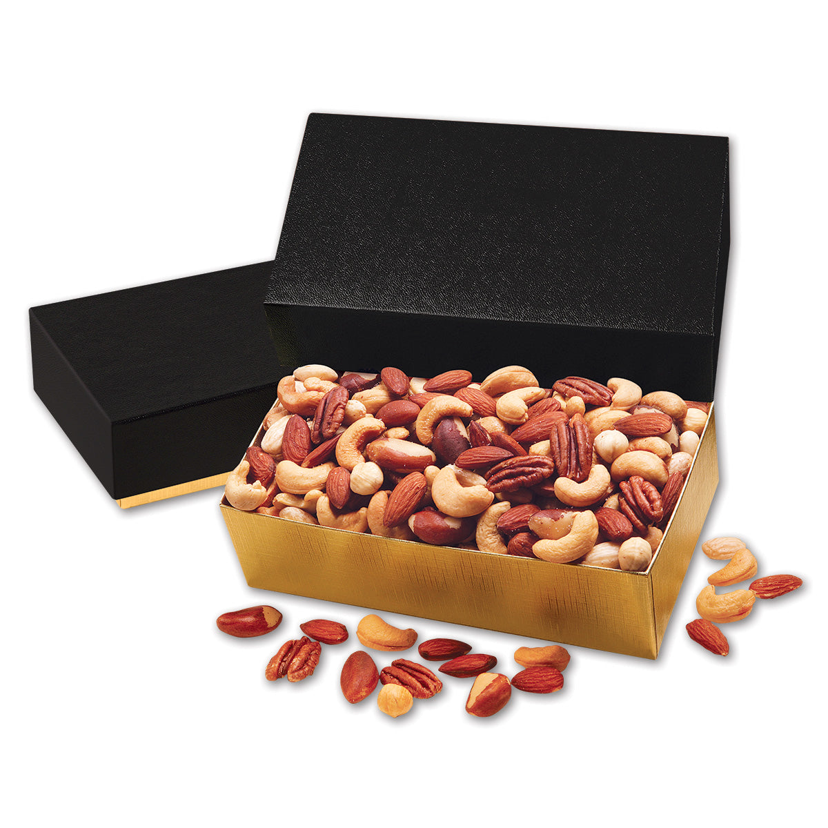 Deluxe Mixed Nuts in Black & Gold Gift Box