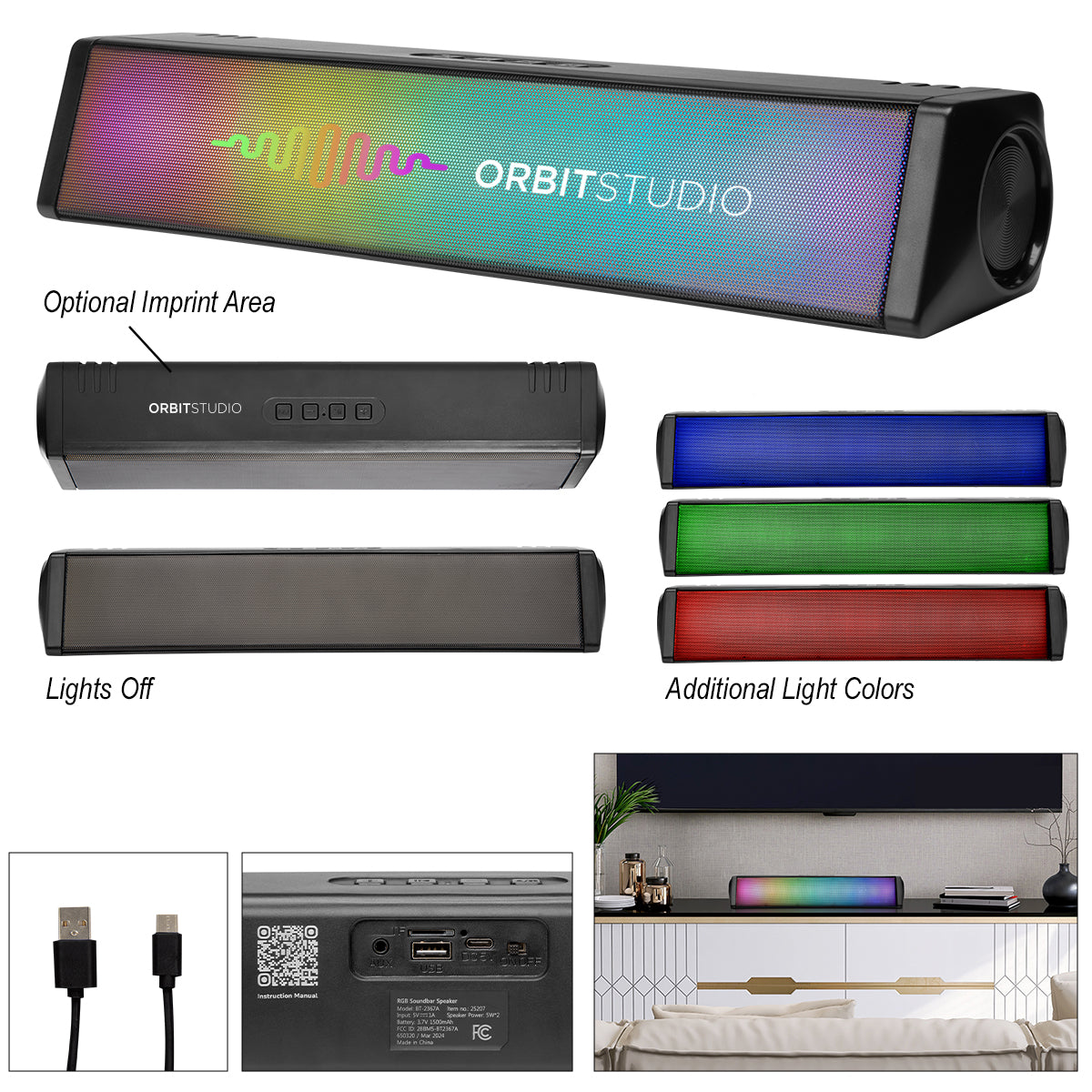BLACK Boomin' Soundbar Speaker
