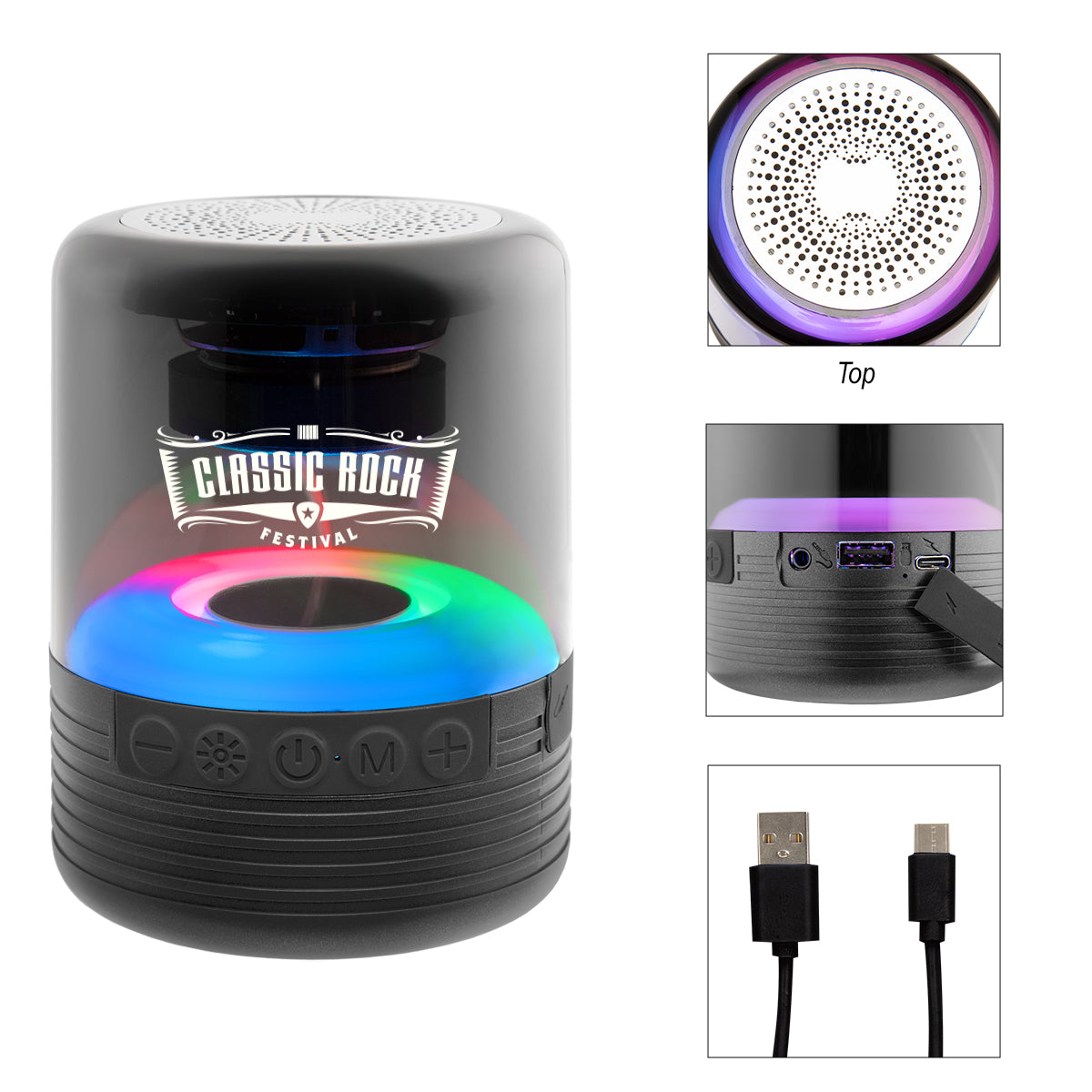 TRANSLUCENT BLACK Glow Up Wireless Speaker