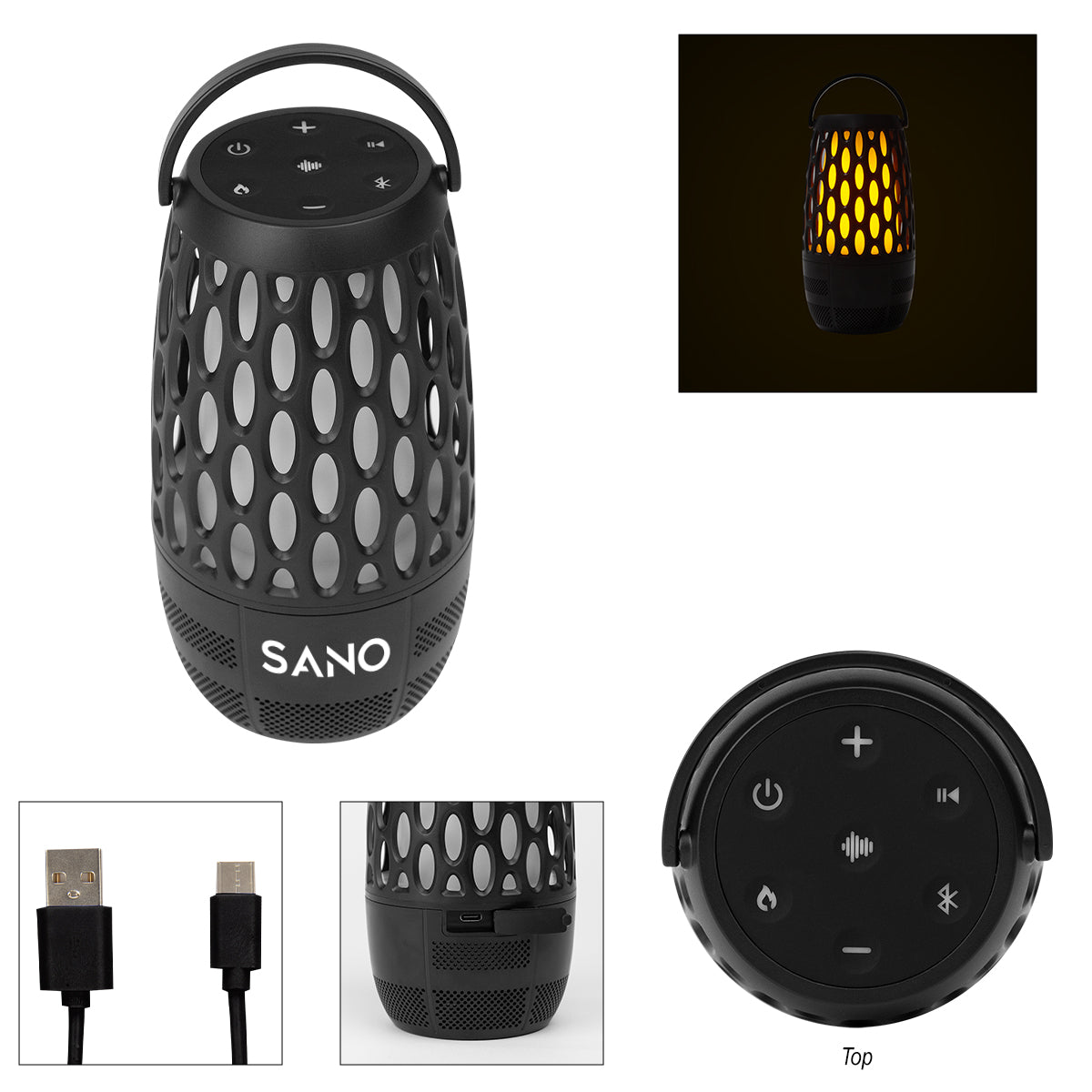 BLACK Flame Lantern Speaker