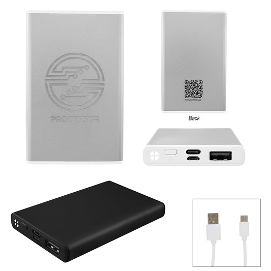 BLACK 5000 mAh Rabs & Aluminum Power Bank