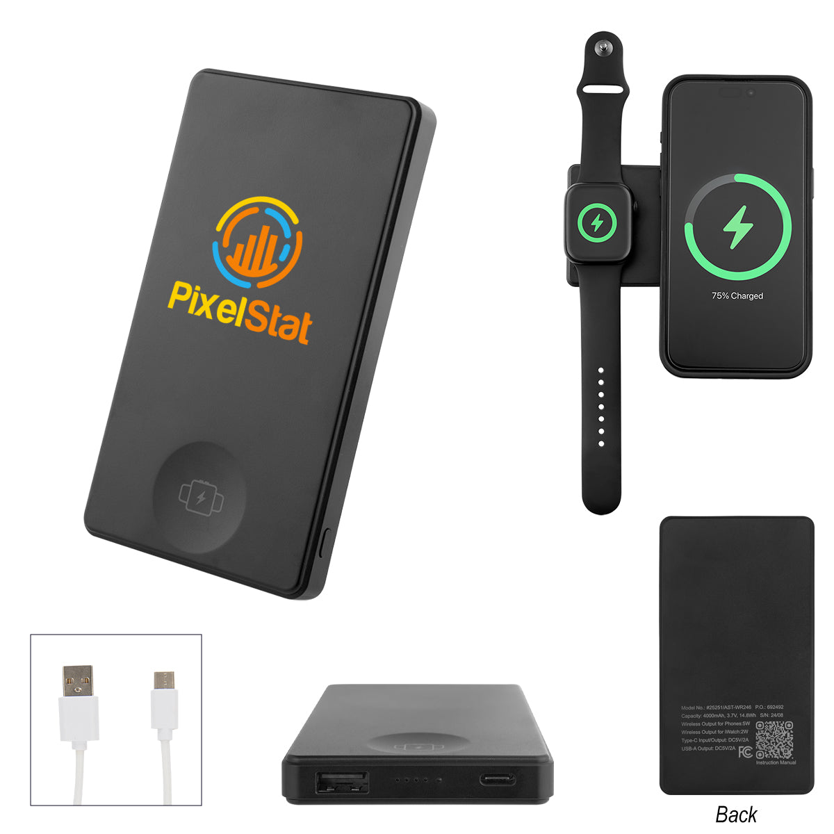 BLACK Rabs Magnetic Wireless Power Bank & Watch Charger
