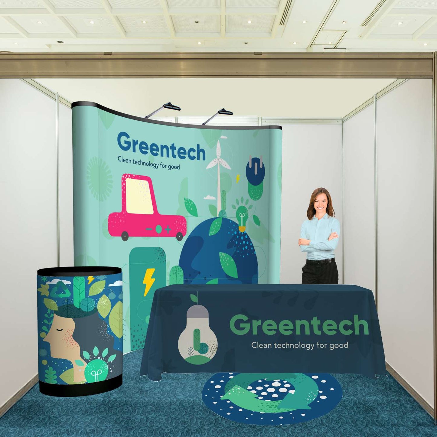 3' Round Floor Decor