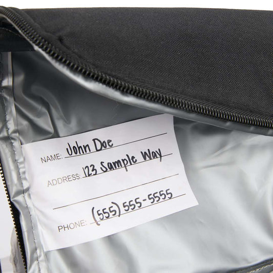 Front View of Black Two Tier 12 Can Lunch Cooler