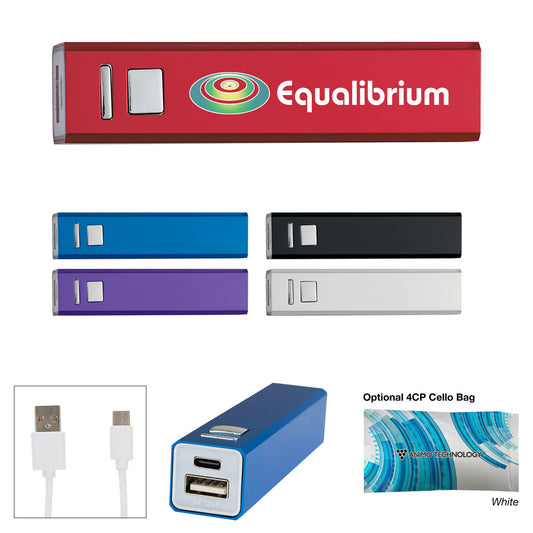 BLACK UL Listed 2,200 mAh On-The-Go Power Bank 2.0