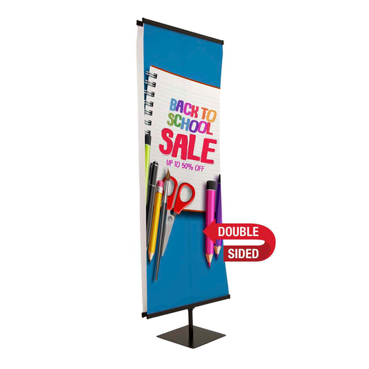 30" Everyday Snap Rail Banner Display Double-Sided Kit