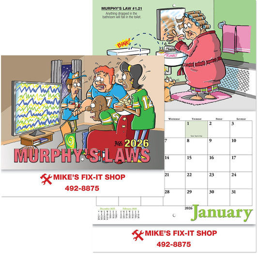 MURPHY'S LAWS STAPLED WALL CALENDAR