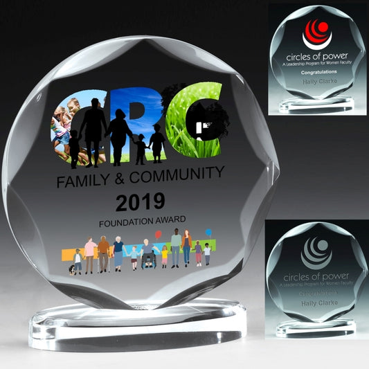 Round Scalloped Award - 4 Color Process