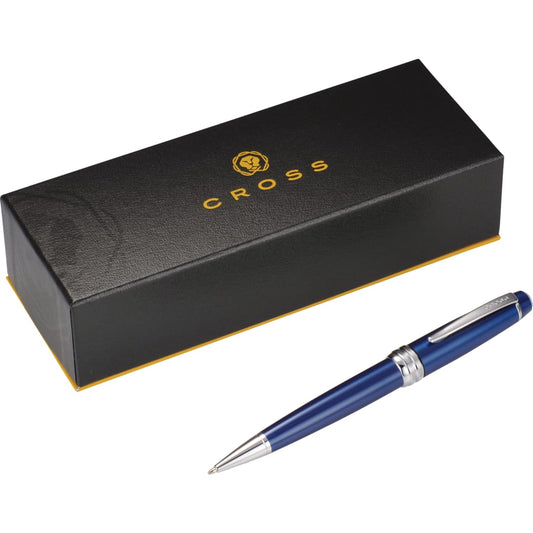 Front View of Blue Cross® Bailey Blue Lacquer Ballpoint